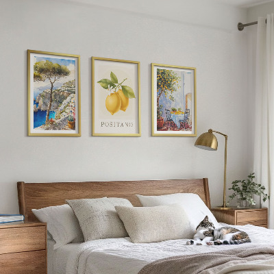Billedvæg inspiration Udsigt over Positano med citroner