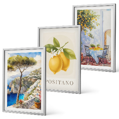 Billedvæg inspiration Udsigt over Positano med citroner