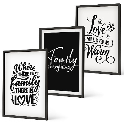 Billedsæt til soveværelset Familie, kærlighed, varme, hjem
