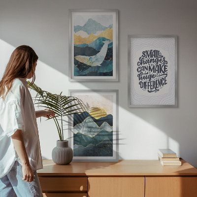 Billedvæg inspiration Abstrakt bjerginspiration