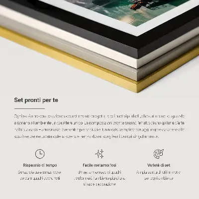 Triptykon med citrontræ og frugter indrammede billeder