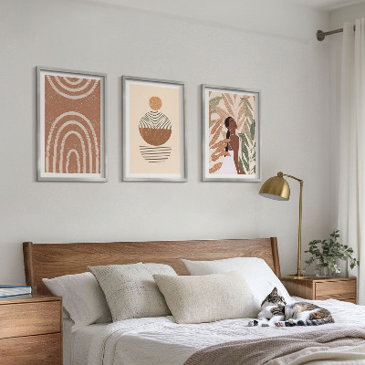 Billedvæg inspiration Stilfulde plantemønstre og geometri