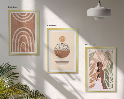 Billedvæg inspiration Stilfulde plantemønstre og geometri