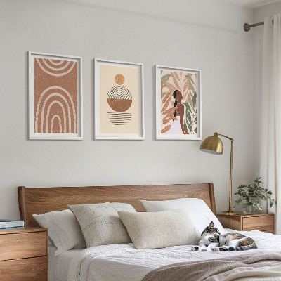 Billedvæg inspiration Stilfulde plantemønstre og geometri