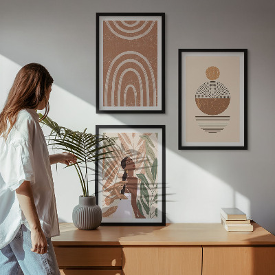 Billedvæg inspiration Stilfulde plantemønstre og geometri