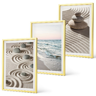 Billedvæg inspiration Bølger sand vand sten strand