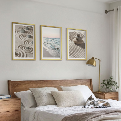 Billedvæg inspiration Bølger sand vand sten strand