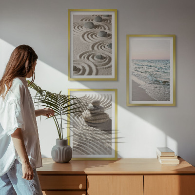 Billedvæg inspiration Bølger sand vand sten strand