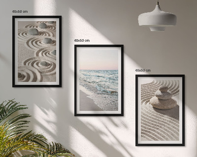 Billedvæg inspiration Bølger sand vand sten strand