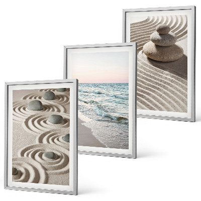 Billedvæg inspiration Bølger sand vand sten strand
