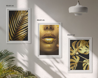 Billedsæt til soveværelset Monstera palme kvindes mund
