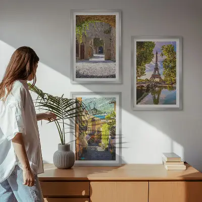 Plakat med Eiffeltårnets arkitektur billedvæg inspiration