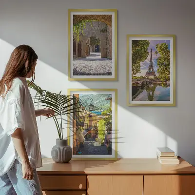 Plakat med Eiffeltårnets arkitektur billedvæg inspiration
