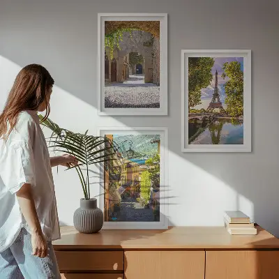 Plakat med Eiffeltårnets arkitektur billedvæg inspiration