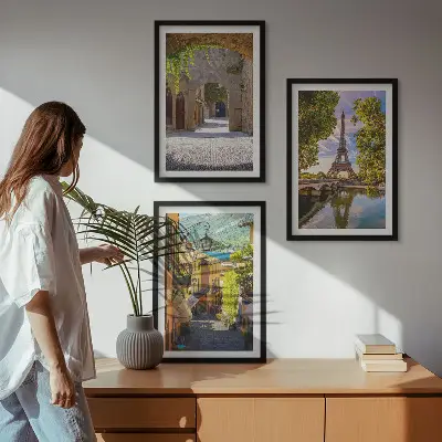 Plakat med Eiffeltårnets arkitektur billedvæg inspiration