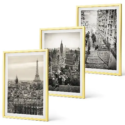Billedvæg med inspiration udsigt over Paris og trappen i New York
