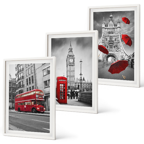 Billedvæg inspiration Røde accenter London