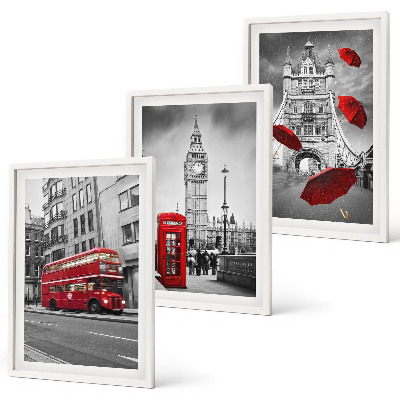 Billedvæg inspiration Røde accenter London
