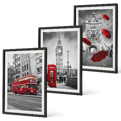 Billedvæg inspiration Røde accenter London