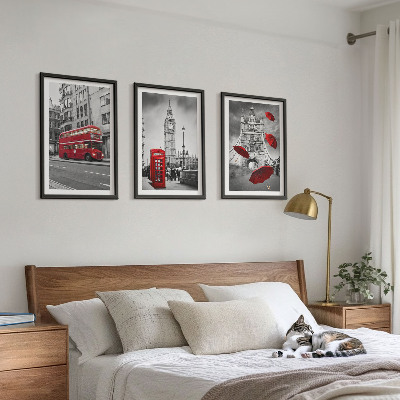 Billedvæg inspiration Røde accenter London
