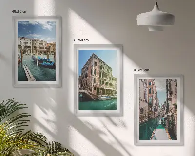 Sengesæt til soveværelset med motiv af arkitekturen i Venedigs kanaler