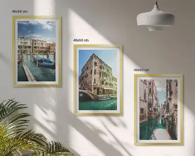 Sengesæt til soveværelset med motiv af arkitekturen i Venedigs kanaler