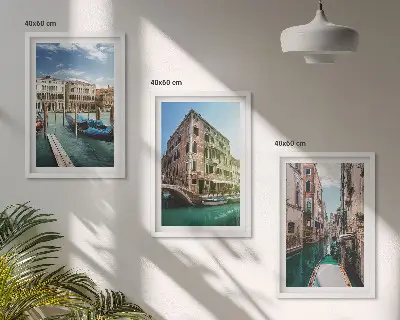 Sengesæt til soveværelset med motiv af arkitekturen i Venedigs kanaler