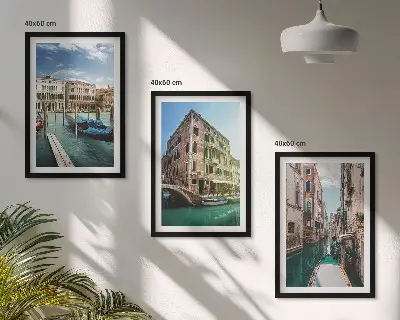 Sengesæt til soveværelset med motiv af arkitekturen i Venedigs kanaler