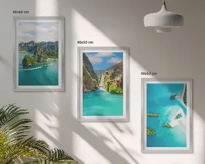 Billedvæg inspiration tropiske øer med turkis vand