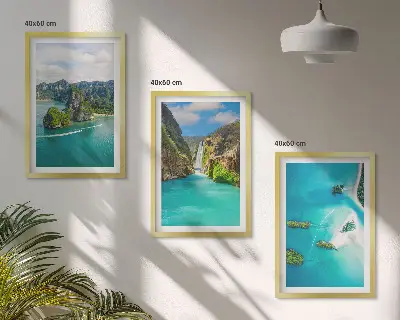 Billedvæg inspiration tropiske øer med turkis vand