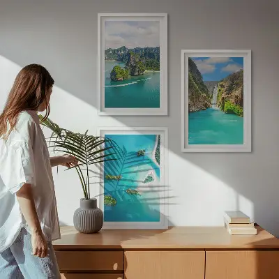 Billedvæg inspiration tropiske øer med turkis vand