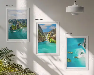 Billedvæg inspiration tropiske øer med turkis vand
