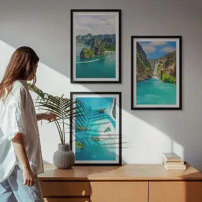 Billedvæg inspiration tropiske øer med turkis vand
