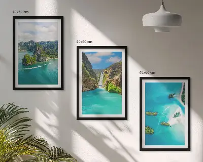 Billedvæg inspiration tropiske øer med turkis vand