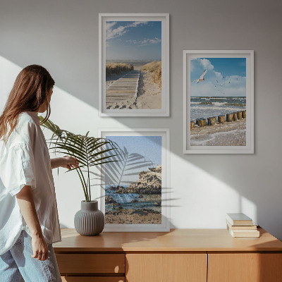 Billedsæt til soveværelset Strandens træsti klipper