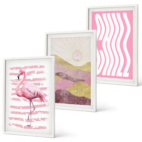 Sengesæt til soveværelset pink flamingo i pastellandskab