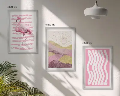 Sengesæt til soveværelset pink flamingo i pastellandskab