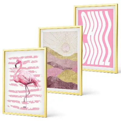 Sengesæt til soveværelset pink flamingo i pastellandskab