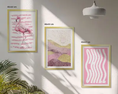 Sengesæt til soveværelset pink flamingo i pastellandskab