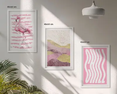 Sengesæt til soveværelset pink flamingo i pastellandskab