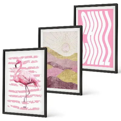 Sengesæt til soveværelset pink flamingo i pastellandskab