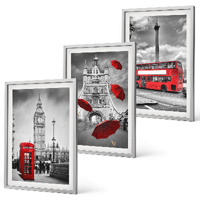 Billedvæg inspiration Rød paraplyboks og London-bus
