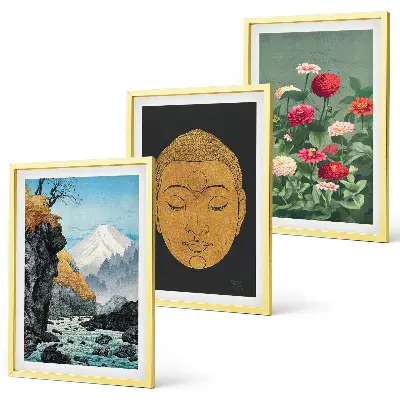 Billedvæg med japansk natur inspiration med japandi kultur
