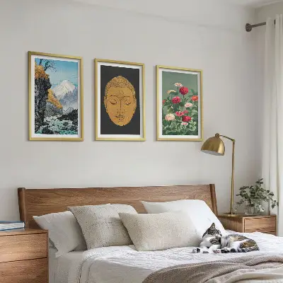 Billedvæg med japansk natur inspiration med japandi kultur