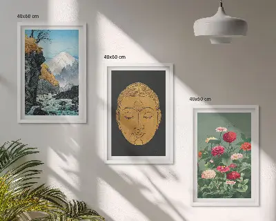 Billedvæg med japansk natur inspiration med japandi kultur