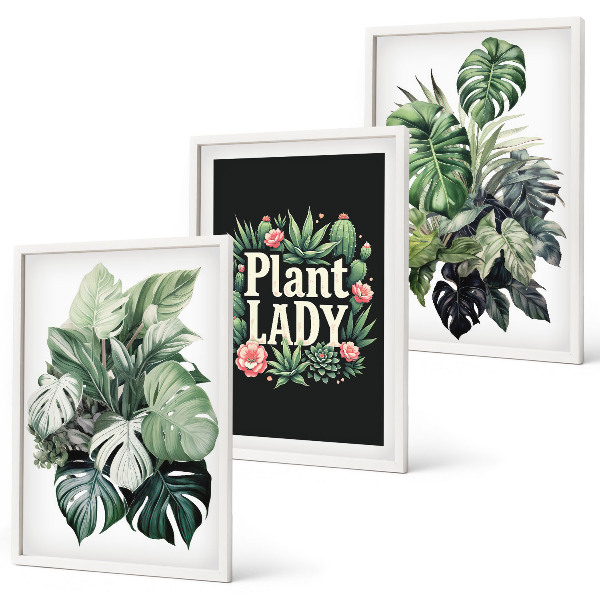 Billedsæt til soveværelset Tropiske planter Plant Lady