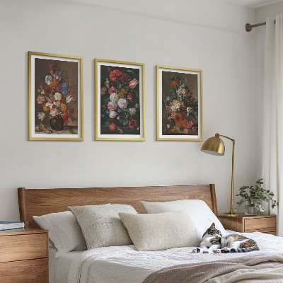 Billedsæt til soveværelset Blomster i vaser kompositioner
