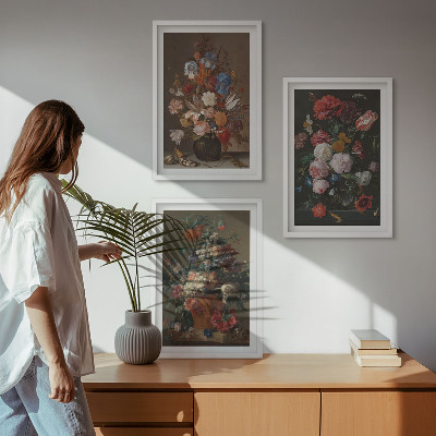 Billedsæt til soveværelset Blomster i vaser kompositioner