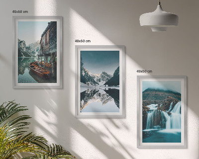 Billedvæg inspiration Bjerglandskaber vandfald sø