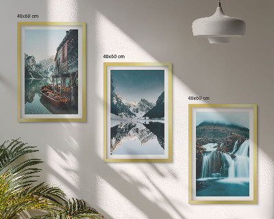 Billedvæg inspiration Bjerglandskaber vandfald sø